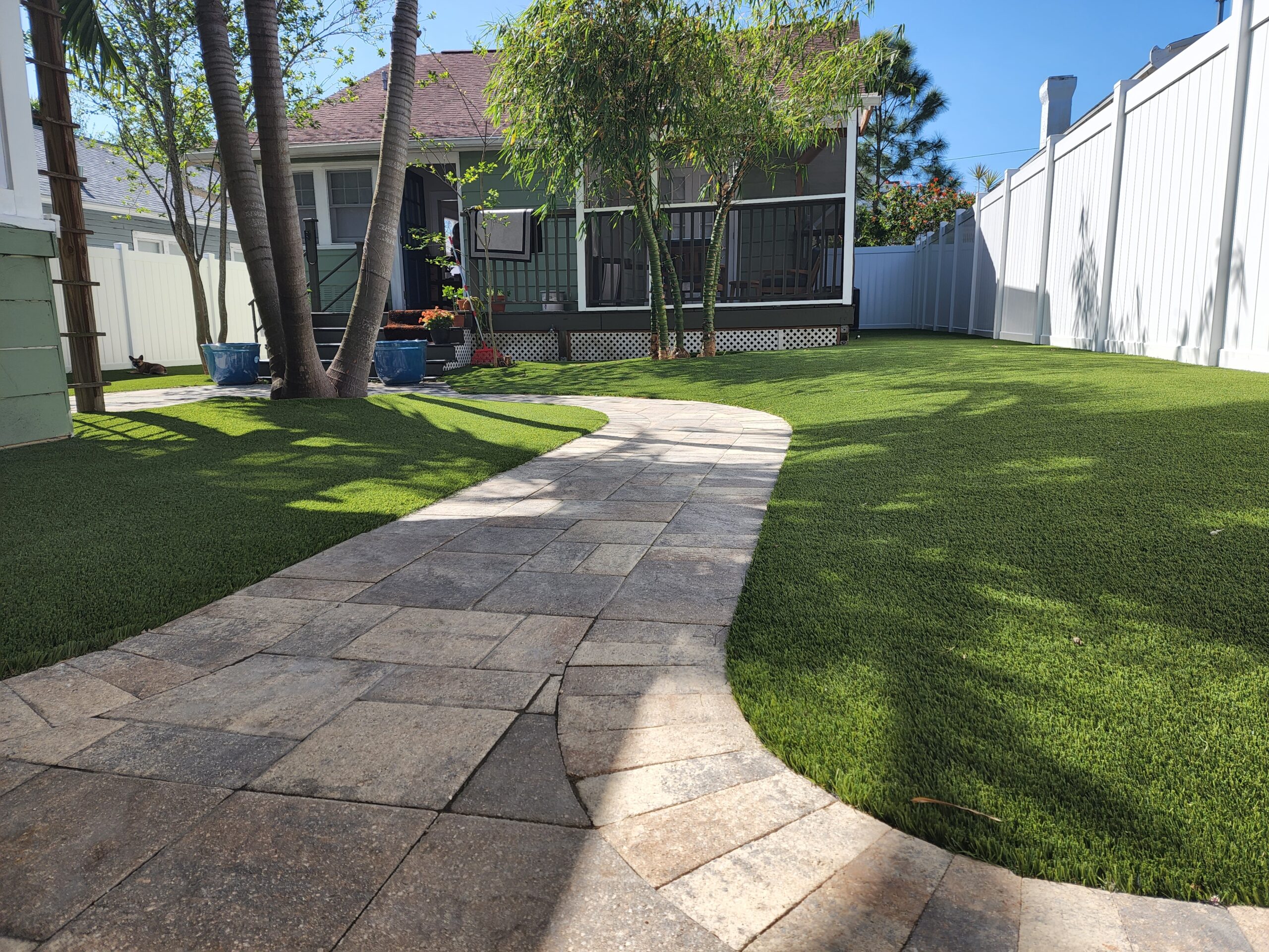 walkway brick paver installation in naples